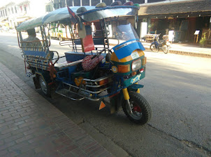 Common and cheap mode of transport in Luang Prabang.