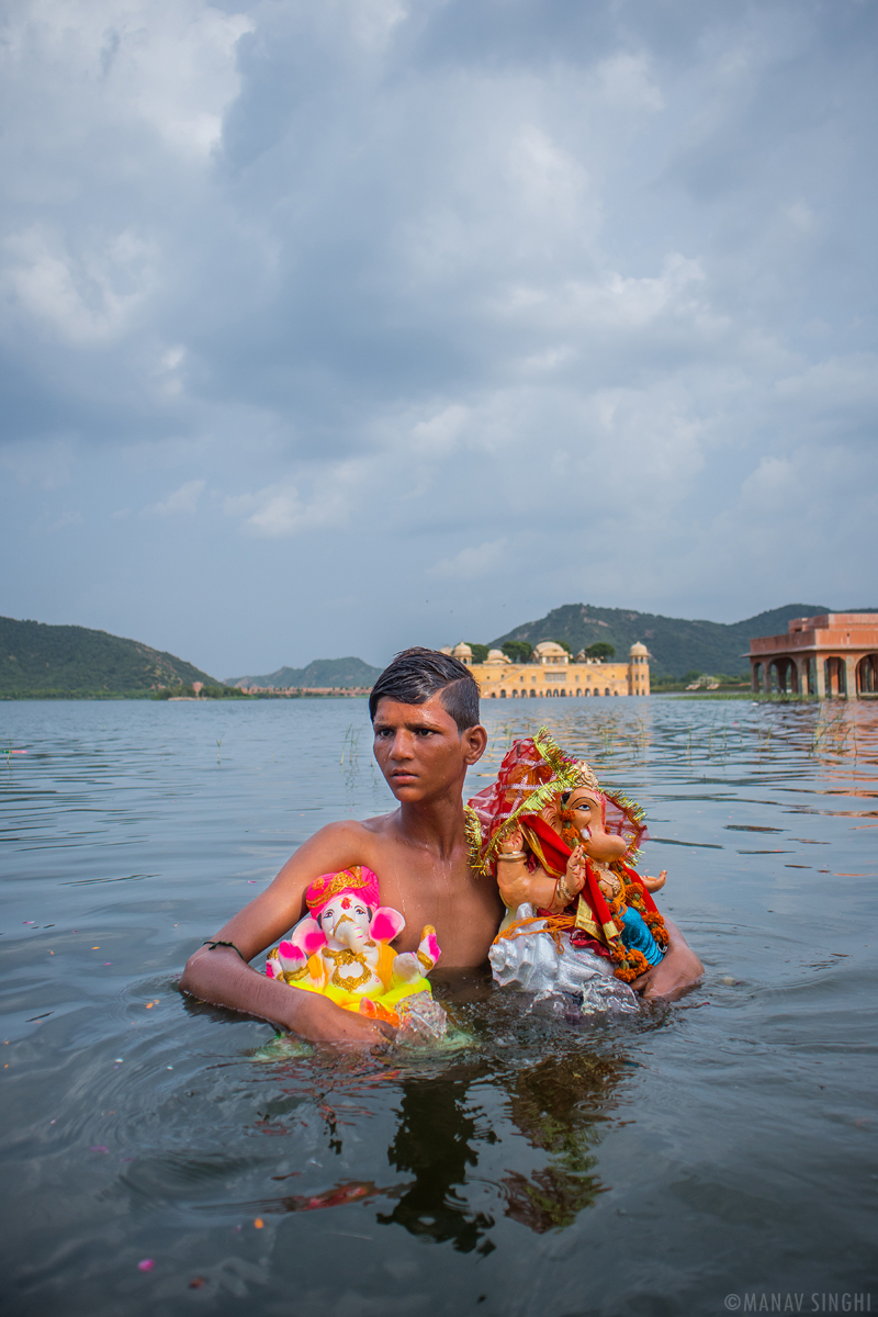 Ganesh Chaturthi Puja from idol Making to Ganesh Visarjan (immersing him in water) Jaipur Rajasthan