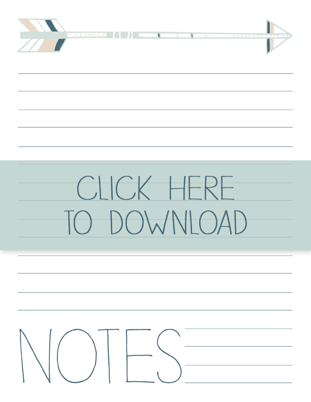 Free Notes Printables | Instant Downloads | Funky hand-drawn arrow designs.