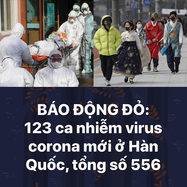 Tốc độ lây nhanh kinh khủng virus Corona tại Hàn Quốc, thêm 123 ca bệnh mới