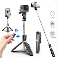 Universal Bluetooth Wireless Selfie Stick Tripod Foldable Monopod