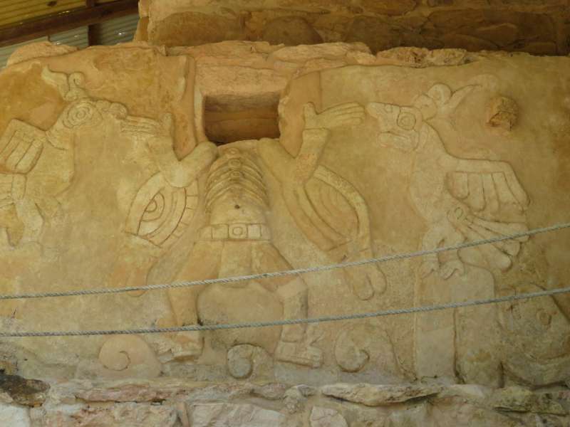 Wall carvings at Mayapan