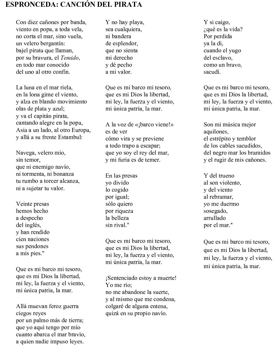 LEÓN MOTTA 6°A CANCIÓN DEL PIRATA (ESPRONCEDA)