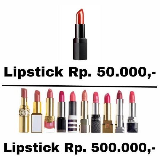Perbedaan harga lipstik