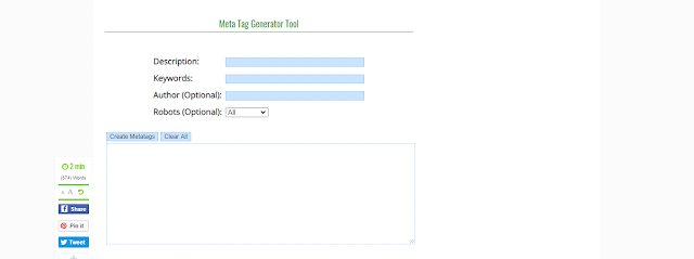 Meta Tag Generate for Blogger