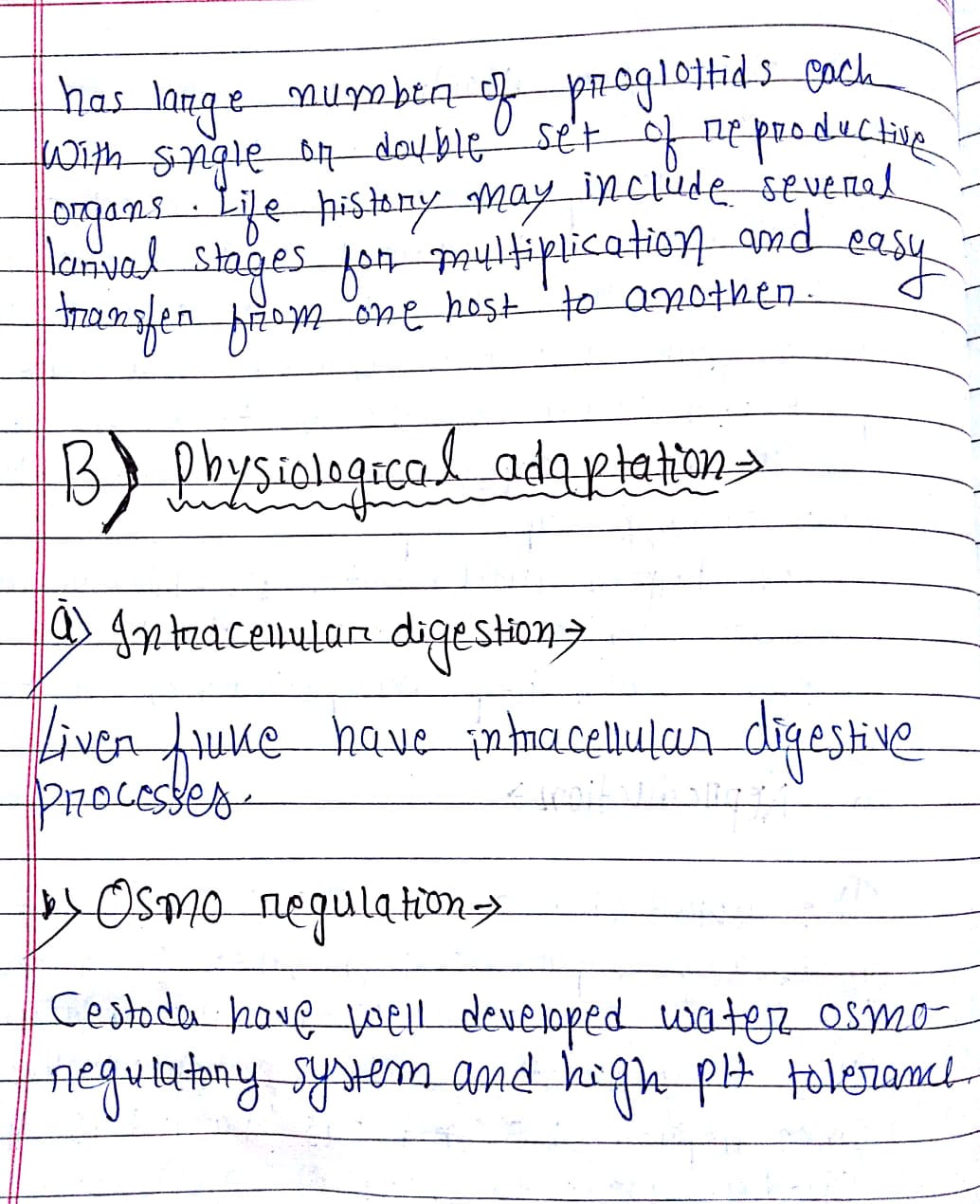 Parasitic adaptation in Helminths