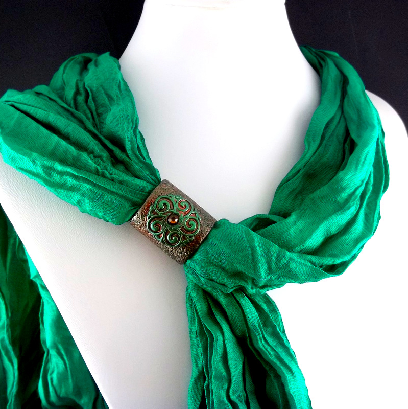 2 Good Claymates How to Make a Roll Up Scarf Slide or Ring in Polymer Clay