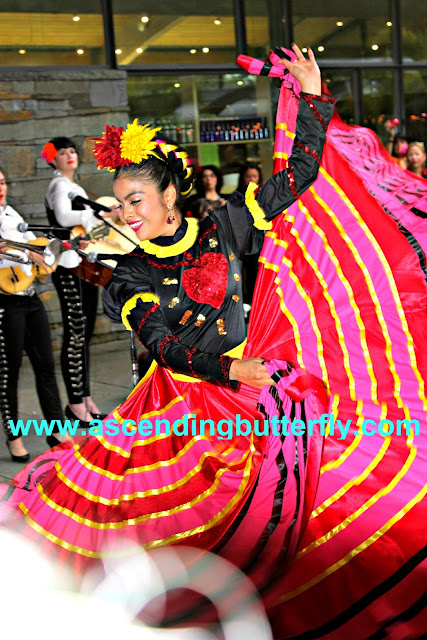 Dancing Frida Kahlo performs alongside Mariachi Flor de Toloache at The New York Botanical Garden Frida Khalo Art Garden Life Exhibition