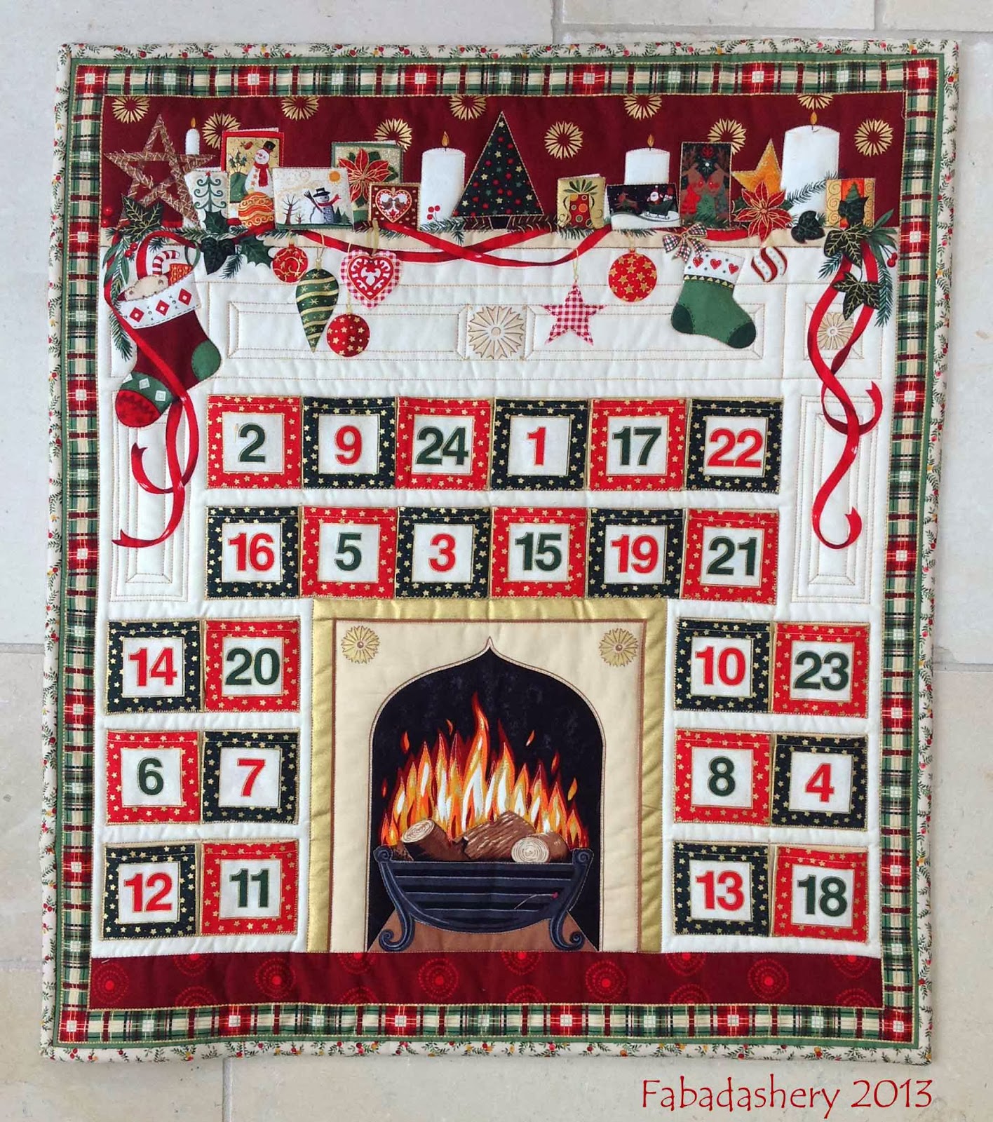 Makower Advent Calendar Quilt