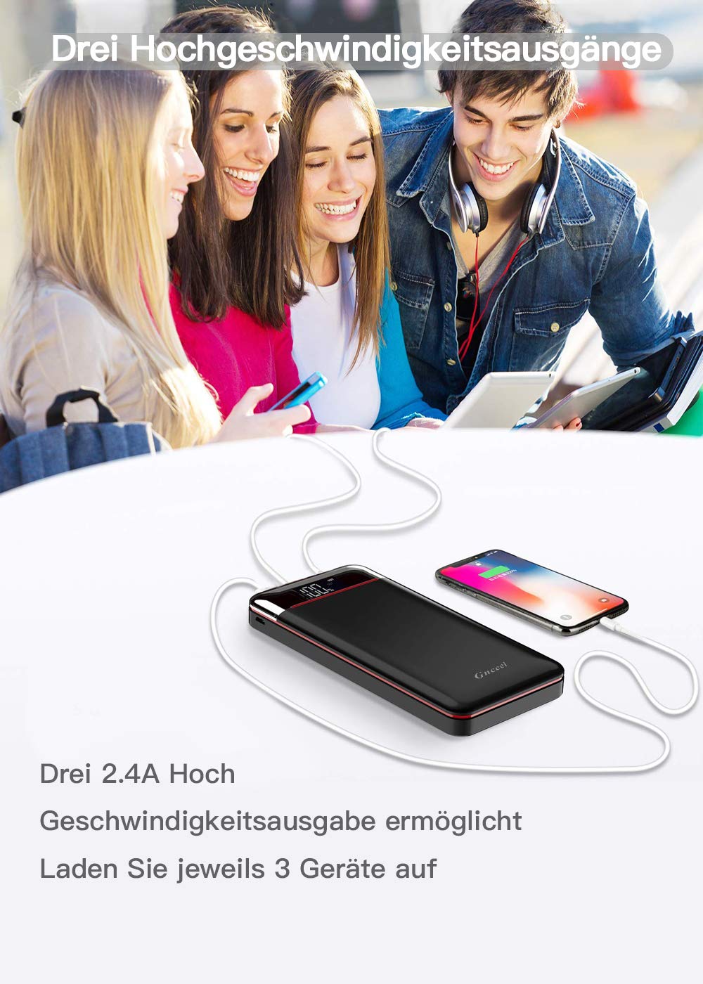 Produkttest: Gnei Powerbank Tragbares Ladegerät 25000mAh Produkttest: Gnei Powerbank Tragbares Ladegerät 25000mAh