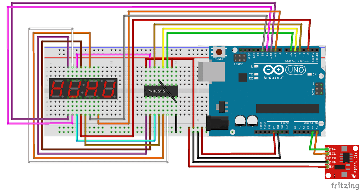Arduino Family: Arduino 4-Digit 7-Segment Digital Clock