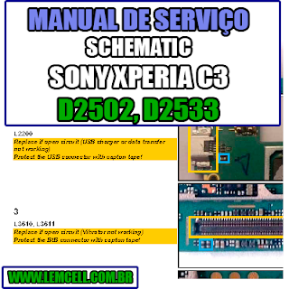 Esquema Elétrico Manual de Serviço Sony Xperia C3 C2304 , C2305 Celular