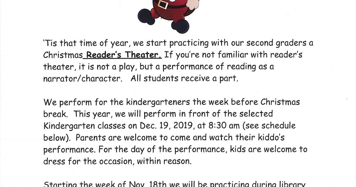 Chadron Primary Principal: 2nd Grade ~ Reader's Theater
