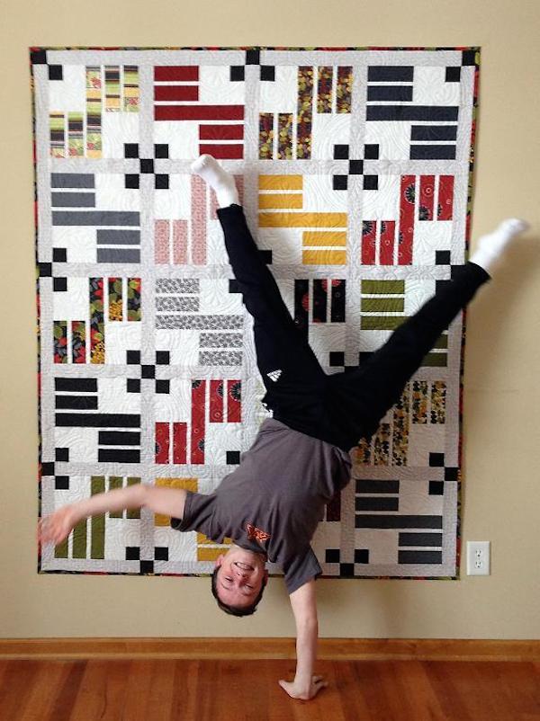 Selvage Blog Strip Ribbons Quilt