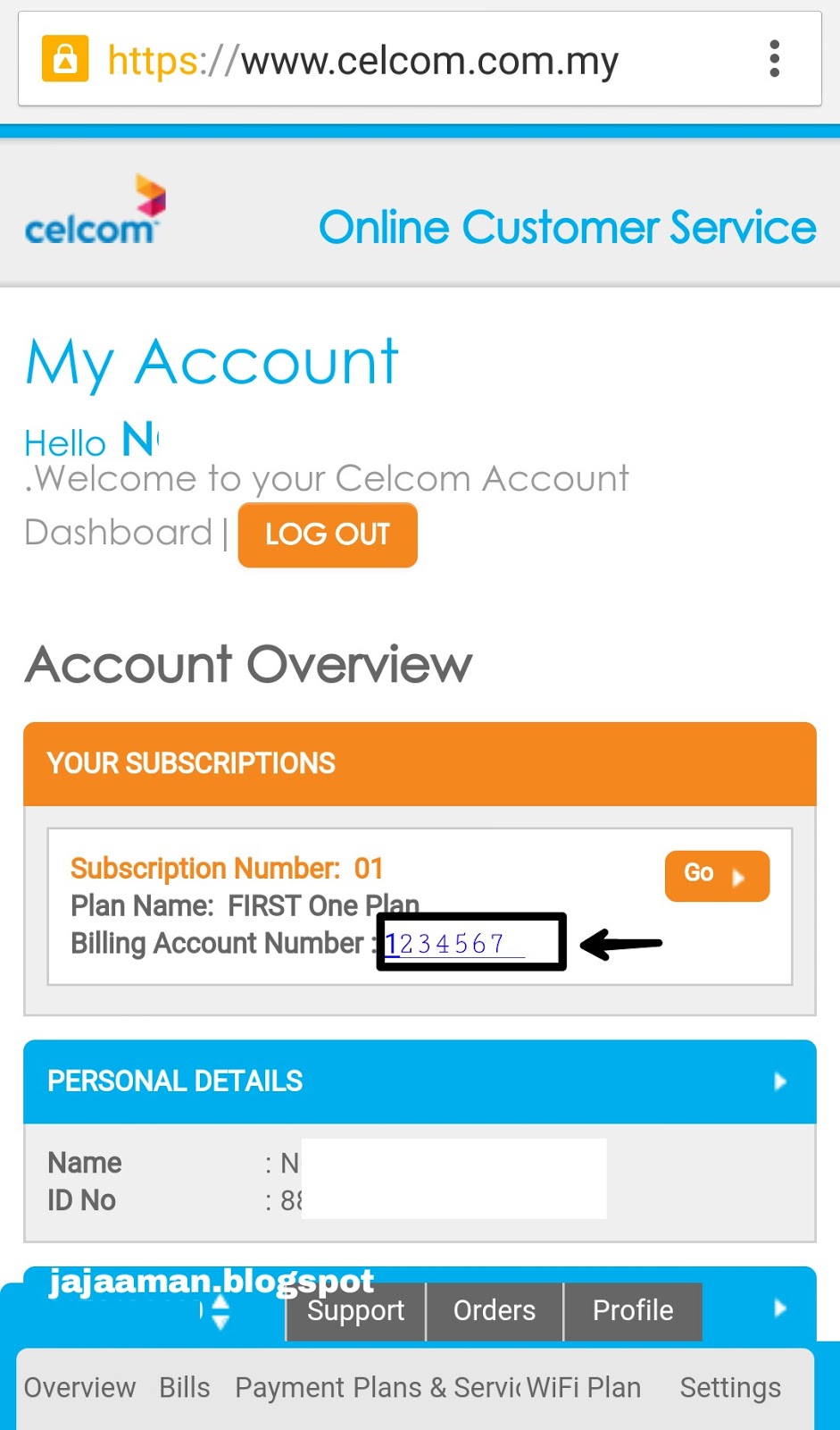 JaJa AmAn beLog coOLbeLoG Cara bayar bil telefon guna celcom online