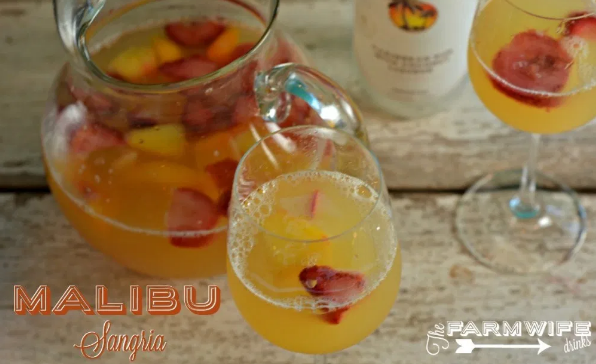 MALIBU SANGRIA #drink #sangria #cocktail #punch #recipes