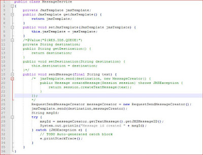 Spring jms code with ibm websphere mq example