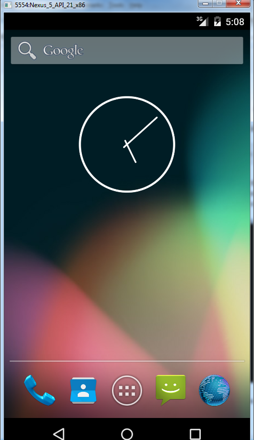 Android Studio - Galaxy Nexus Home Screen
