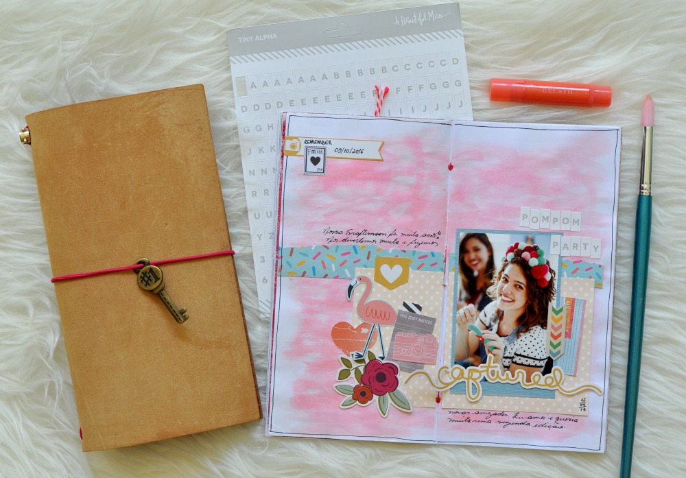 Scrapbooking no Traveler's Notebook ScrapBi