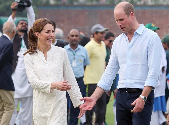 The Duke and Duchess visited the SOS Children's Villages Pakistan and Badshahi Mosque within the Walled City in Lahore