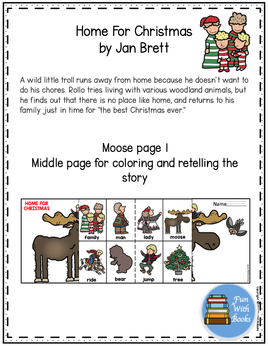 HOME FOR CHRISTMAS BOOK CRAFT ~ Book Units by Lynn