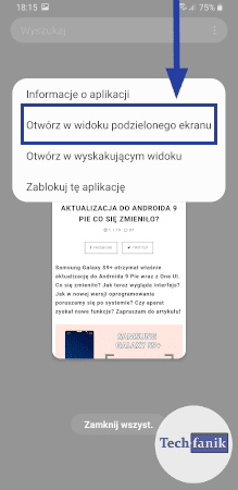 Jak podzielić ekran w One UI?
