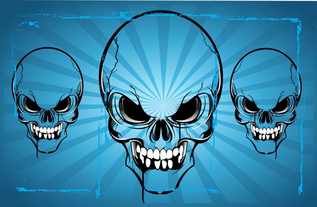 Free Horror Skulls Vector Art