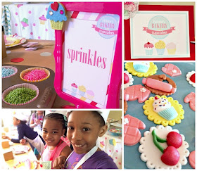 baking party ideas, girl birthday party ideas, cupcake party decor