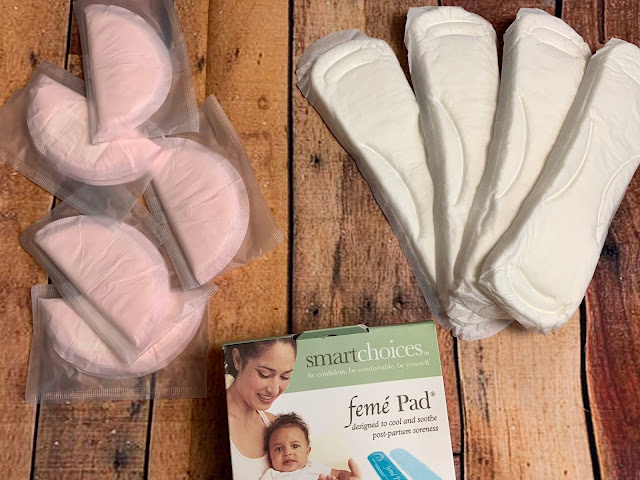 Disposable breast pads, maternity towels, and femé pads for post birth