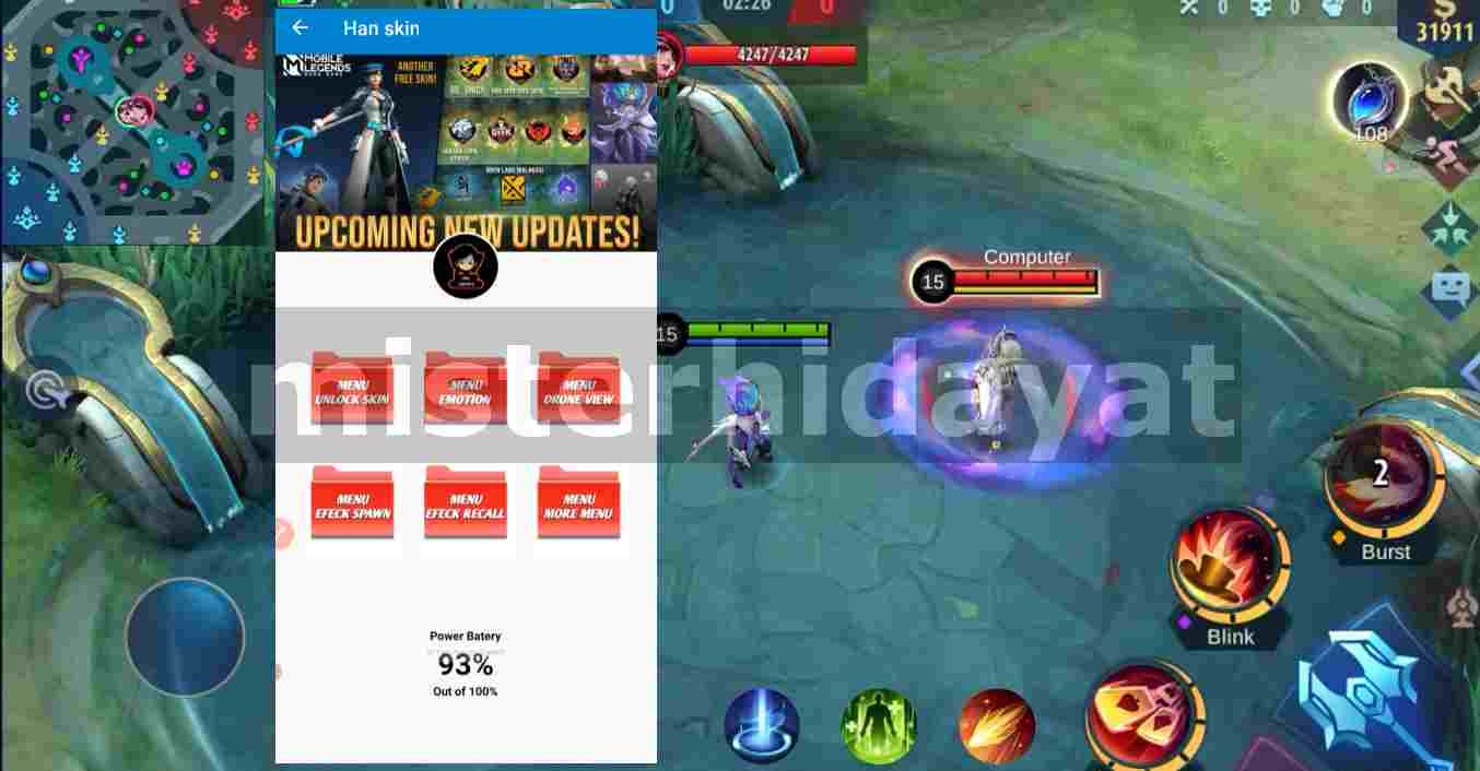 Apk Han Esports Injector Terbaru V97 Unlock All Skin Hero ML