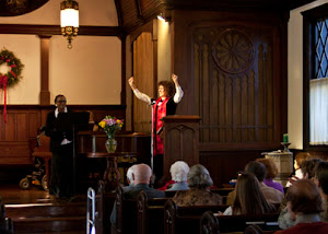 Claudette Duff as Frances Ellen Watkins Harper and interviewer, Rev. Susan Karlson