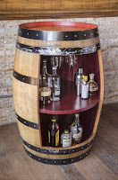 whiskey barrel cabinet