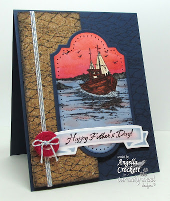 ODBD "Waves on the Sea" and "Fishing Net" Background , Card Designer Angie Crockett