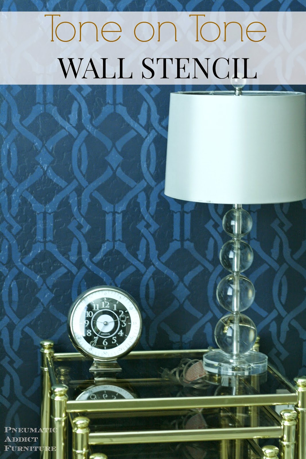How to create a tone on tone pattern on a wall using a stencil