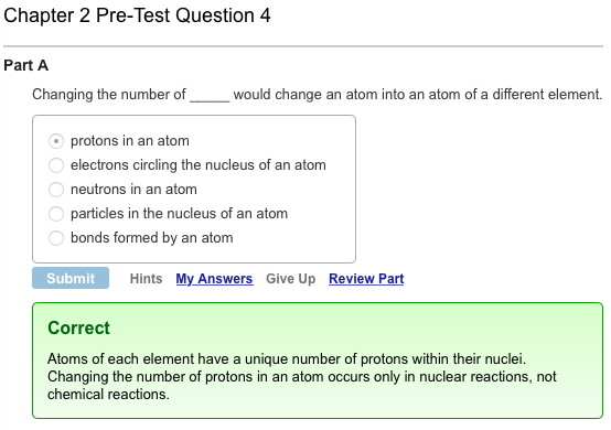 Mastering Biology Answers Chapter 2 Pre Test Question 1 Chapter 2 Pre Test Question 10
