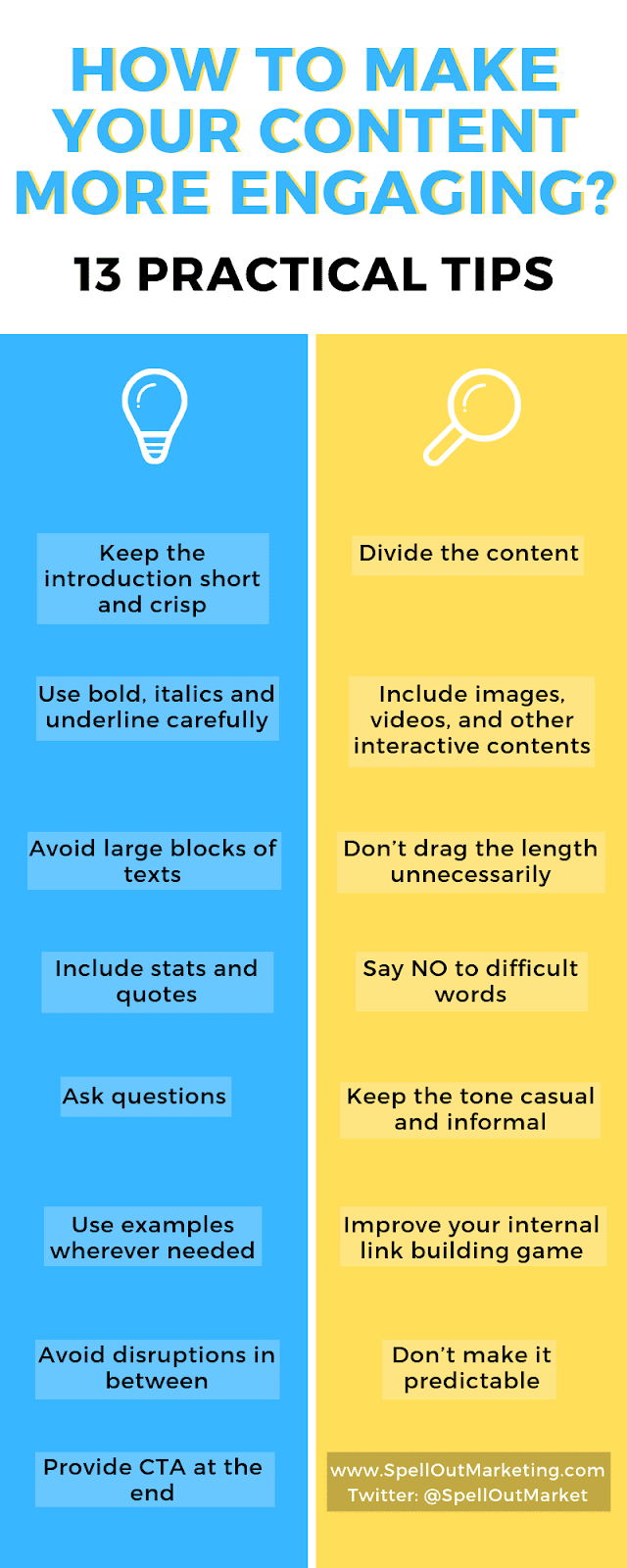 how to make content more engaging on your blog, website using the right types of contents and content strategy