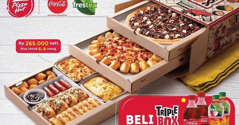 Promo Pizza Hut Beli Triple Box Gratis Coca-Cola / Frestea ...