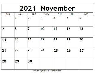 Free Printable Calendar November 2021 Free Printable Calendar November 2021