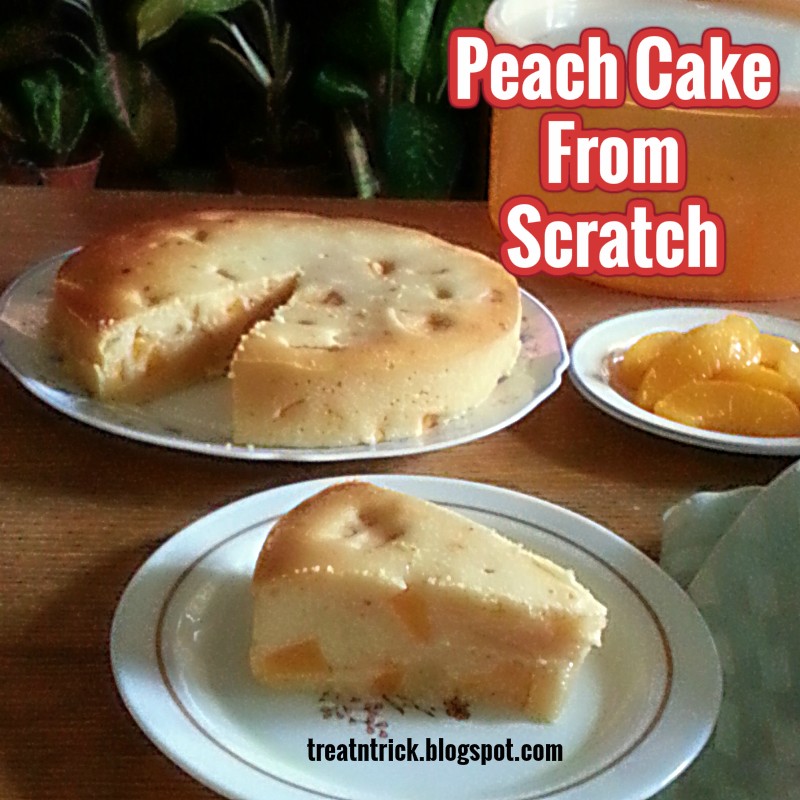 TREAT & TRICK PEACH CAKE FROM SCRATCH RECIPE