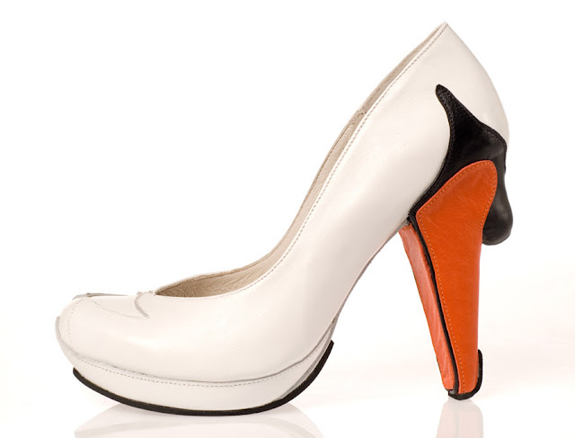 Swan high heels by Kobi Levi at if it's hip, it's here