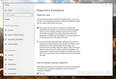 Diagnostic & Feedback Windows 10