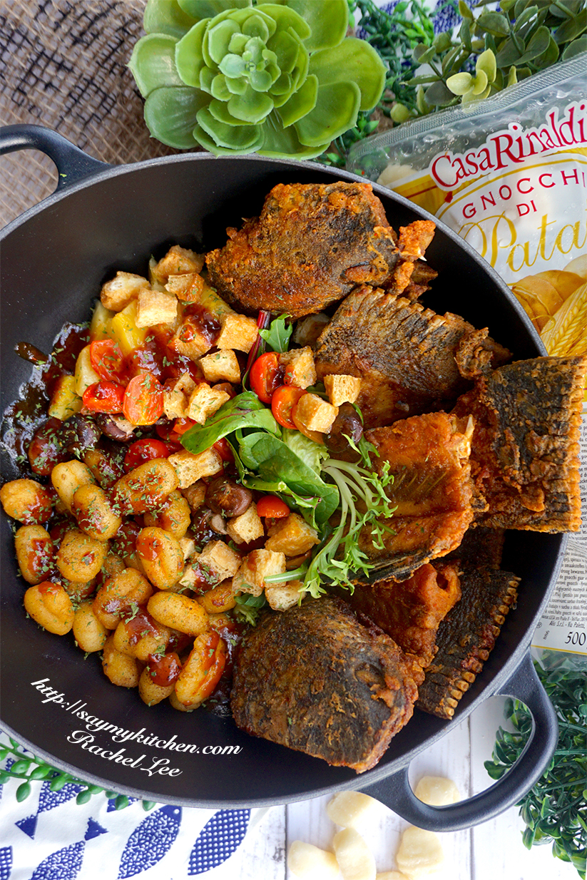 Say My Kitchen Deep Fried Fish Heads & Bones with Gnocchi