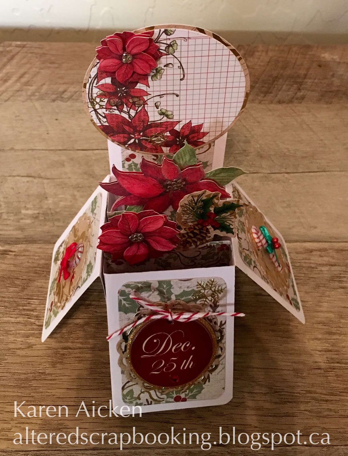 Altered Scrapbooking Christmas Card In A Box and a Puppy Gift