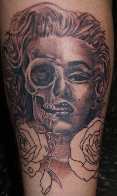 Tatuaje Marilyn Monroe calavera