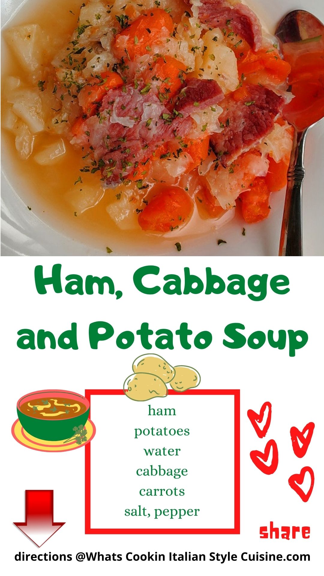 Ham Cabbage and Potato Soup What's Cookin' Italian Style Cuisine