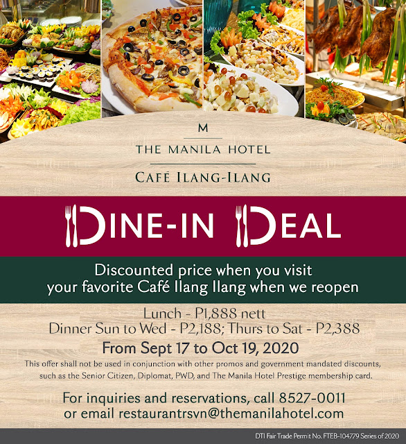 Manila Shopper Manila Hotel's Cafe IlangIlang DineIn Deals + Manila