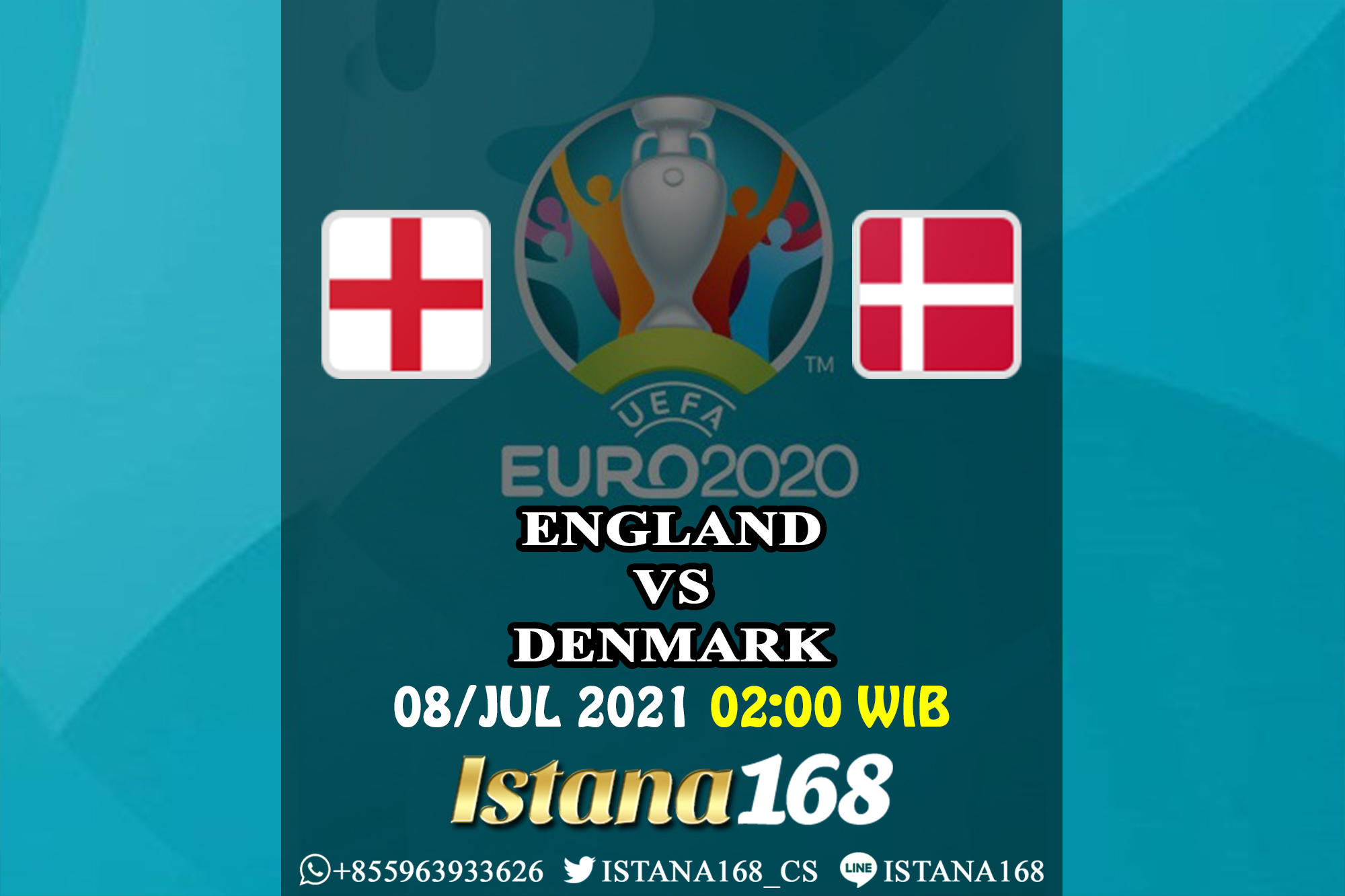 Prediksi Bola Akurat Istana168 Inggris vs Denmark 08 Juli 2021