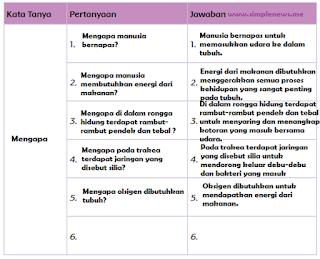 kata Tanya Mengapa tentang Sistem Pernapasan pada Manusia www.simplenews.me