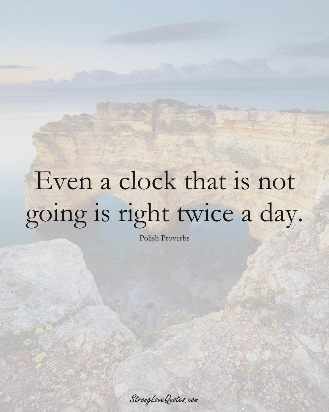 Even a clock that is not going is right twice a day. (Polish Sayings);  #EuropeanSayings