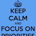 Focus on Priorities